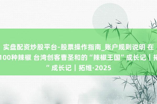 实盘配资炒股平台-股票操作指南_账户规则说明 在成都种出100种辣椒 台湾创客曹圣和的“辣椒王国”成长记｜拓维·2025