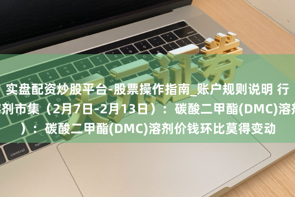 实盘配资炒股平台-股票操作指南_账户规则说明 行业跟踪|锂电材料-溶剂市集（2月7日-2月13日）：碳酸二甲酯(DMC)溶剂价钱环比莫得变动