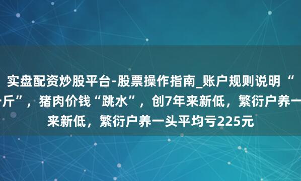 实盘配资炒股平台-股票操作指南_账户规则说明 “1.99元就能买一斤”，猪肉价钱“跳水”，创7年来新低，繁衍户养一头平均亏225元