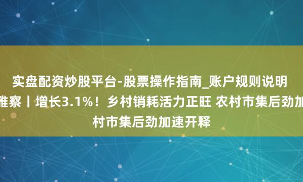 实盘配资炒股平台-股票操作指南_账户规则说明 晶采不雅察丨增长3.1%！乡村销耗活力正旺 农村市集后劲加速开释